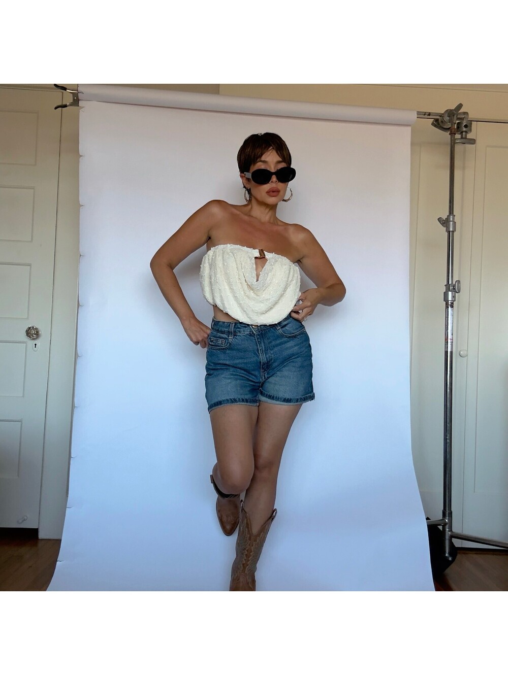 Y2K Cream Tube Top
